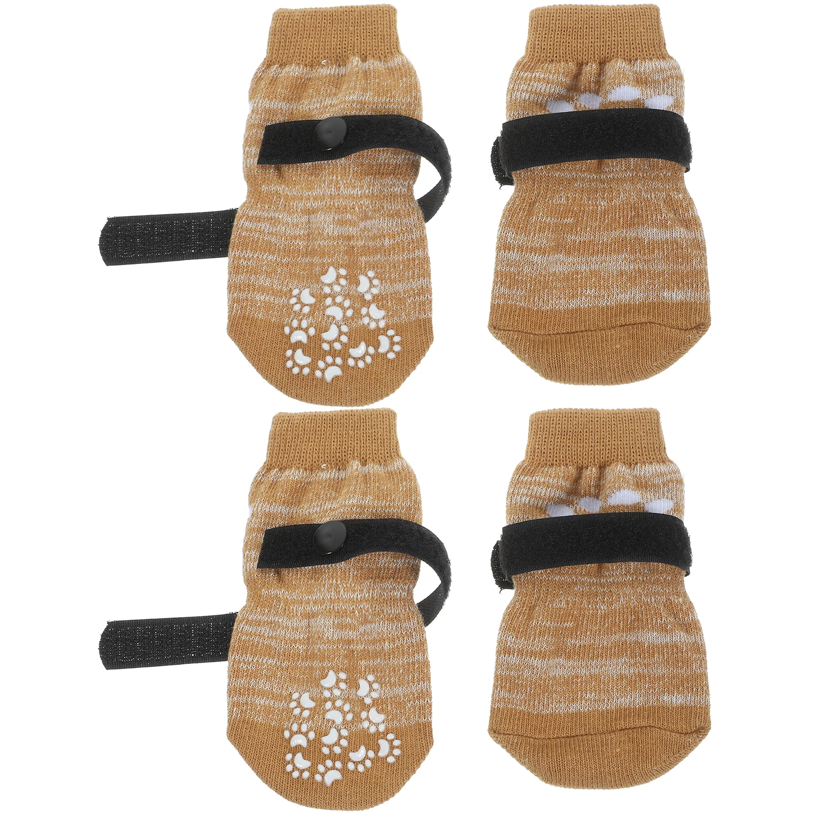 

4 Pcs Non-slip Bottom Pet Socks Breathable Small Dog Skid Warm Belt Cotton Nonslip Compact for Puppies