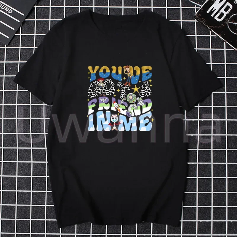 Toy Story T Shirt Women Graphic Tops You've Got A Friend in Me Tshirt Short Sleeve Harajuku Cartoon T-Shirt Streetwear Clothes