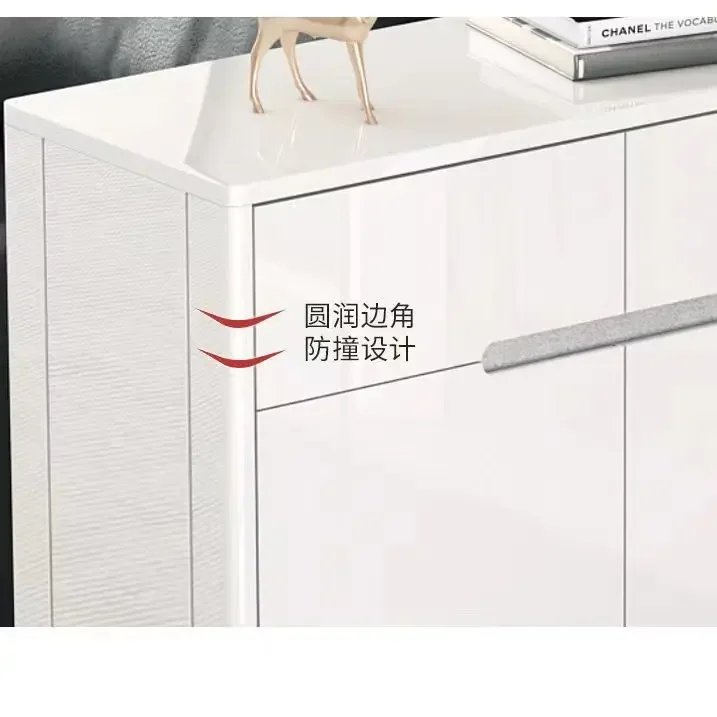 Entry door shoe cabinet household modern simple heightening entrance shoe cabinet integrated against the wall storage