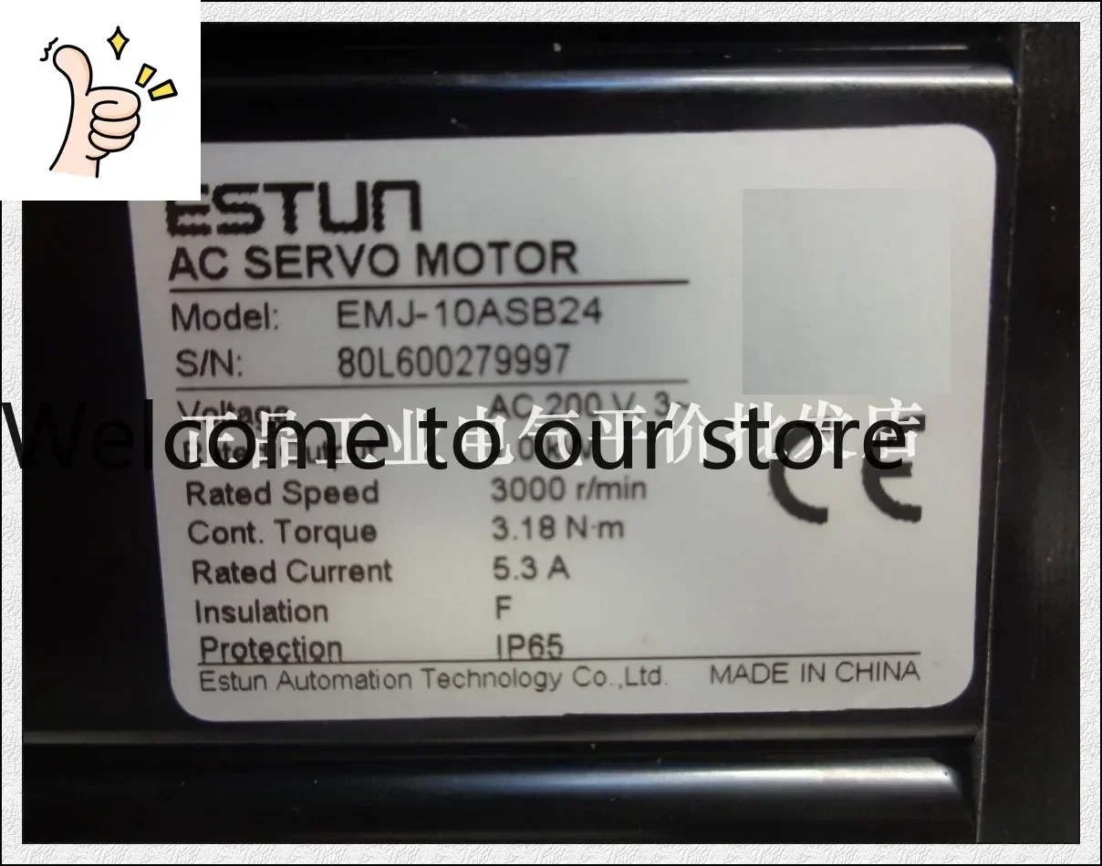 2025.5 Motor Servo Aston ESTUN EMJ-10ASB24 Genuíno Personalizado 1KW Com Freio e Modelo de Valor Absoluto