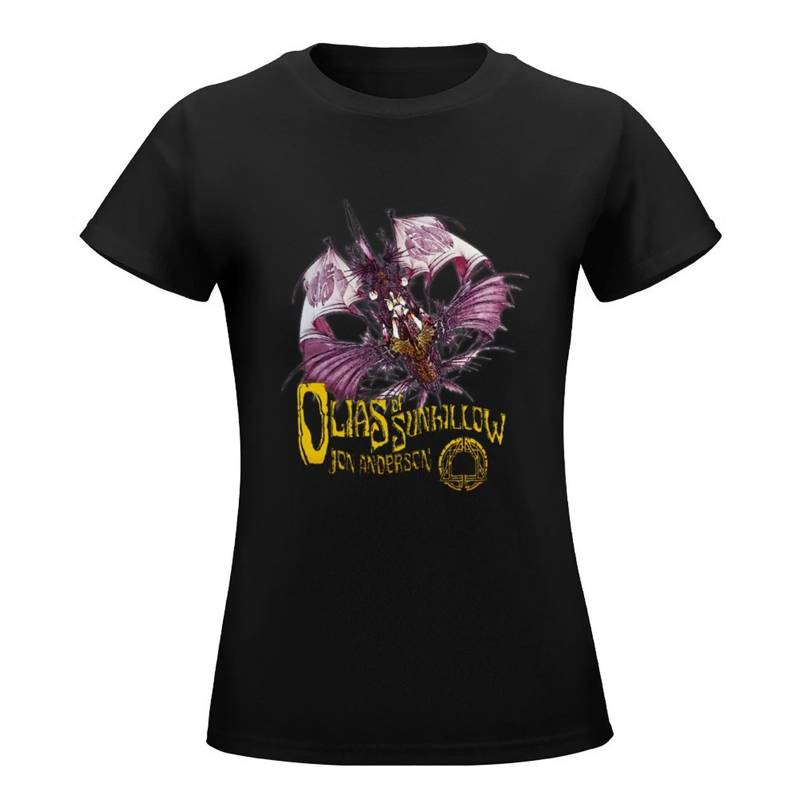 Jon Anderson Olias T-Shirt blacks summer clothes plain t shirts for Women