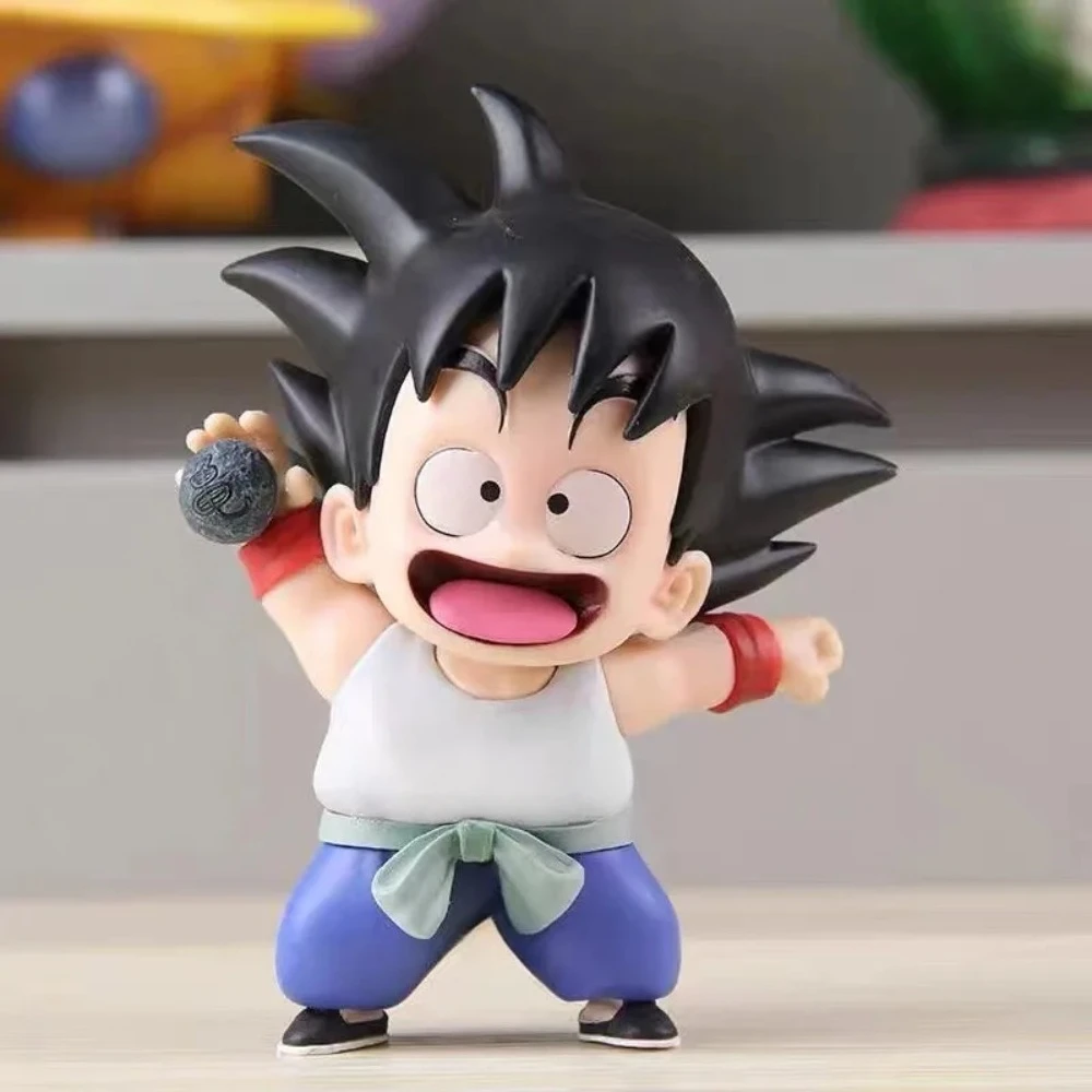 애니메이션 드래곤 볼 손오공 애니메이션 피규어 Krillin Fuguire 어린 시절 귀여운 모델 PVC 동상 책상 장식품 컬렉션 장난감 선물