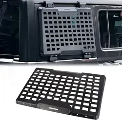 Rear Right Window Molle Panel Modular Storage Rack Flank Kit For Jeep Wrangler JL 2018-2026 4-Door Modular Cargo Organizer