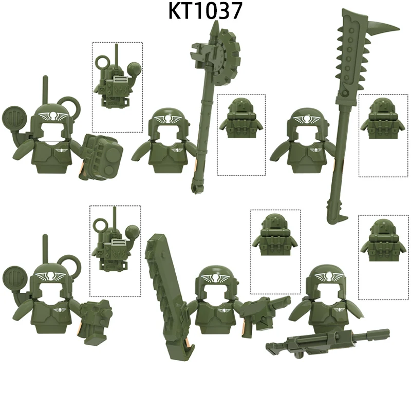 The Modern Heavily Armed Engineering Melee Assault Soldier Commander Signal Corps Model Blocks MOC Bricks Set Gifts Toys KT1037