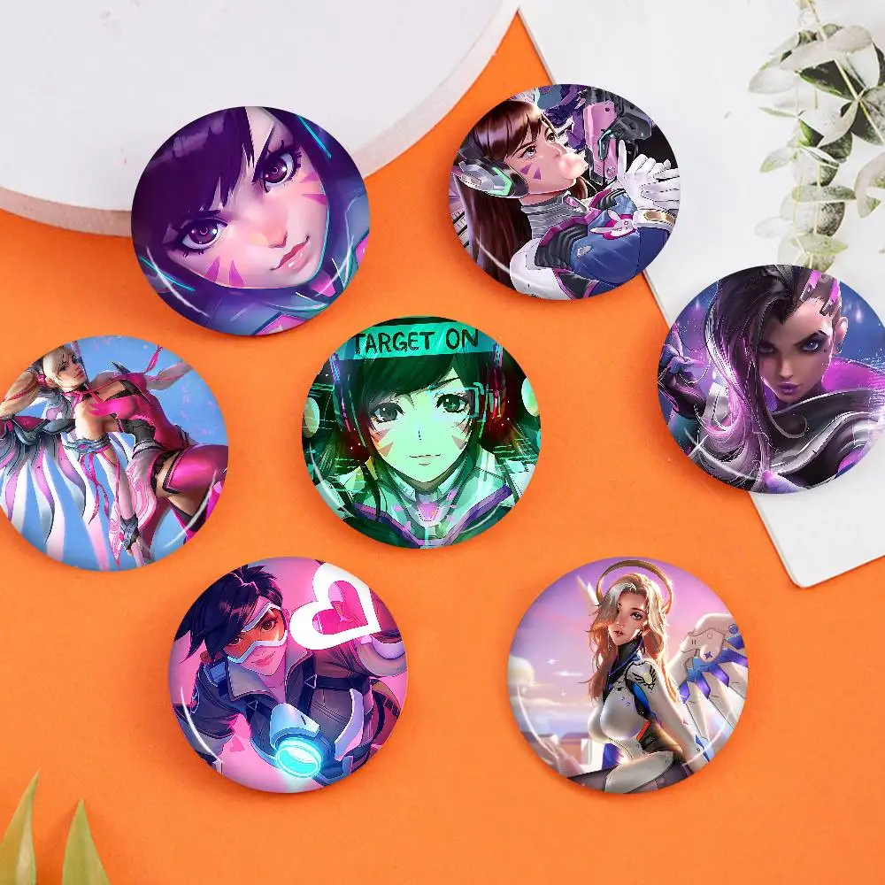 Pop Game O-Overwatch Tinplate Soft Button Pin Brooch Metal Badge Custom Jewelry Accessories Hat Bag Lapel
