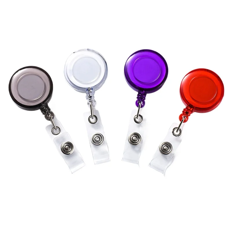 10pcs Retractable Badge Reel Heavy Duty Rounded Portable Clip for Men Women Badge Clip Badge Holder for Nursing Teacher Office