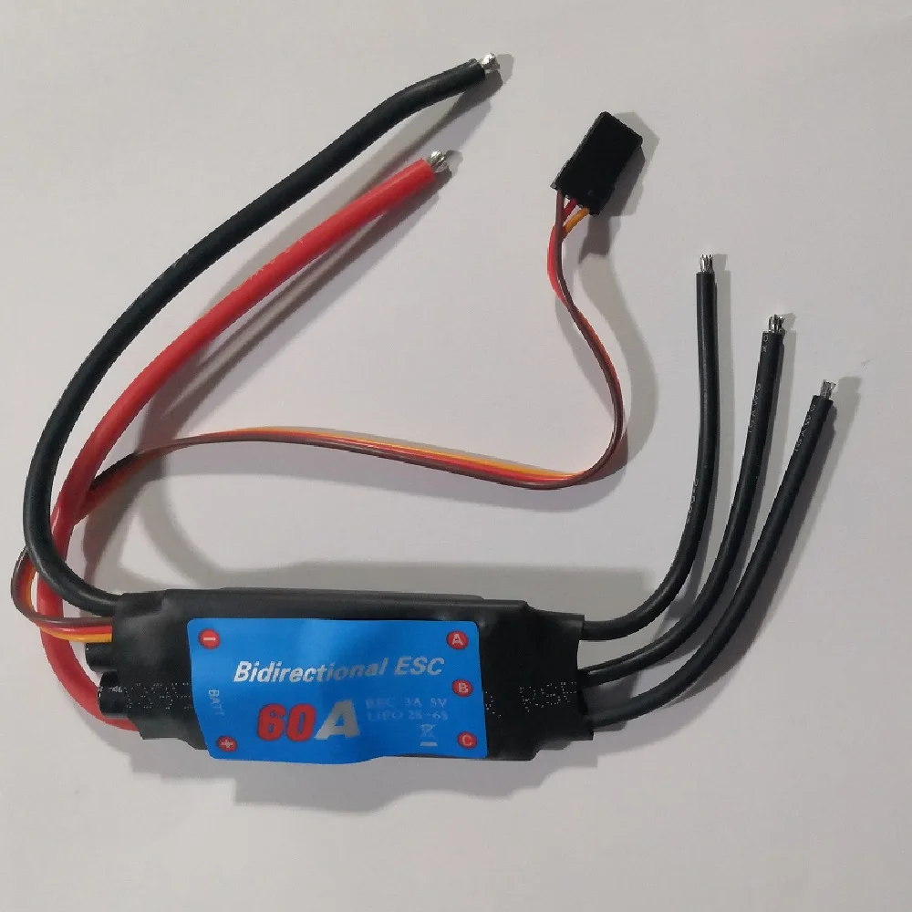 60A Bidirectional brushless ESC for remote control ship pneumatic underwater propelleR