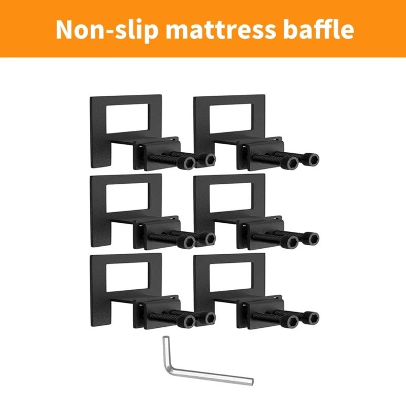 6 ชิ้น Nonslip ที่นอนปะเก็นสำหรับโลหะกรอบเตียงที่นอนสไลด์ที่นอนผู้ถือ Place ปรับ Dropship