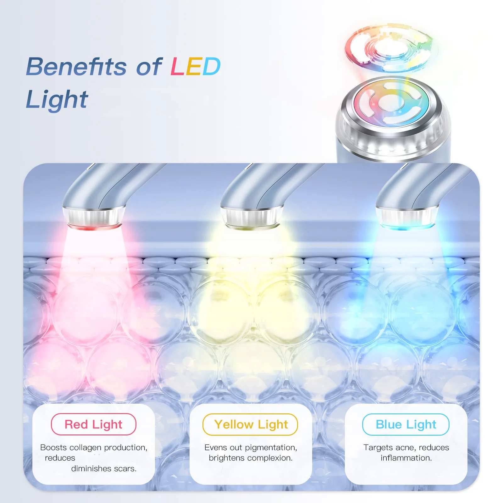 6 in 1 Skin Rejuvenation Face Massager Photon Facial Lifting Beauty Machine