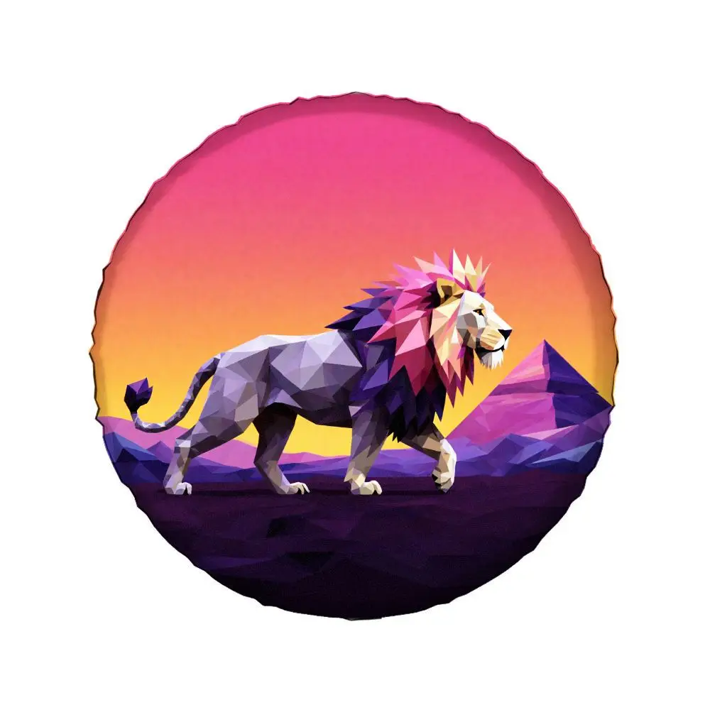 

Низкий полиэстеровый чехол в виде льва, прочный всепогодный чехол на колесо автомобиля из полиэстера