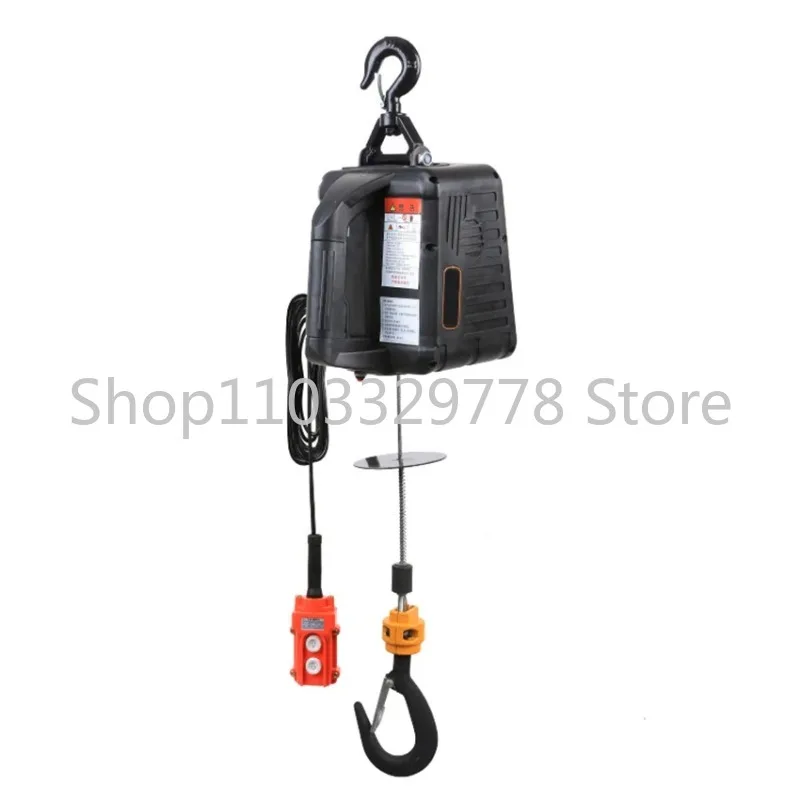 500KG Electric Hoist Portable Electric Hand Winch Traction Block Electric Steel Wire Rope Lifting Hoist Towing Rope 220V/110V