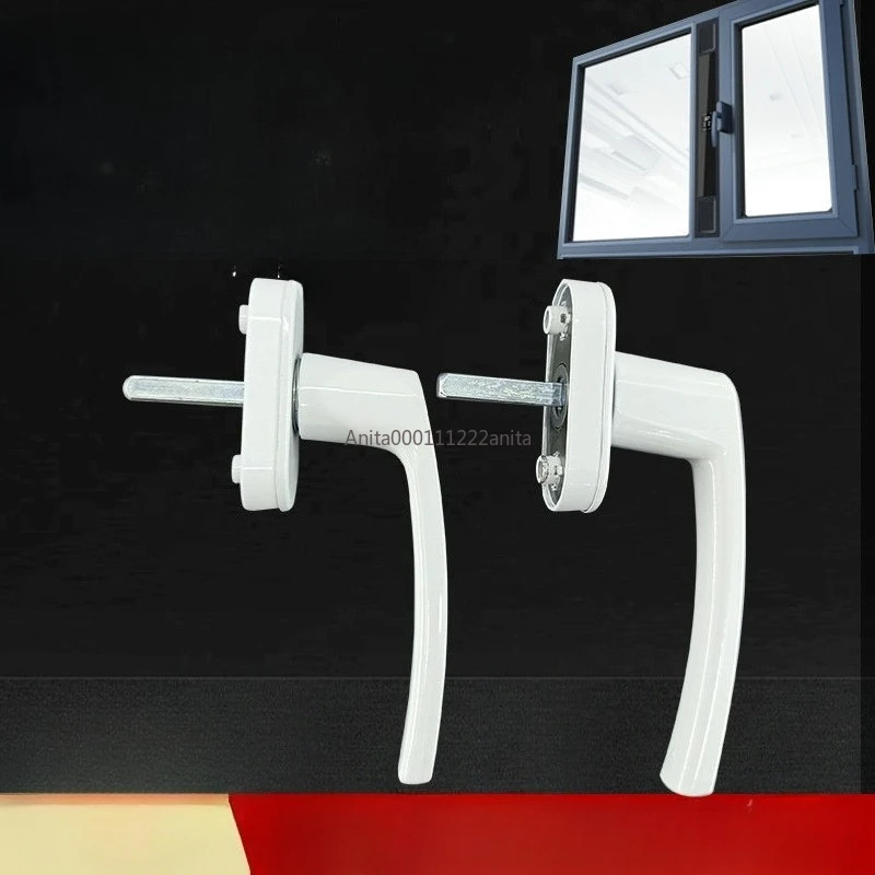 1 set of thickened aluminum alloy plastic steel window handles casement windows with lock handles and keys