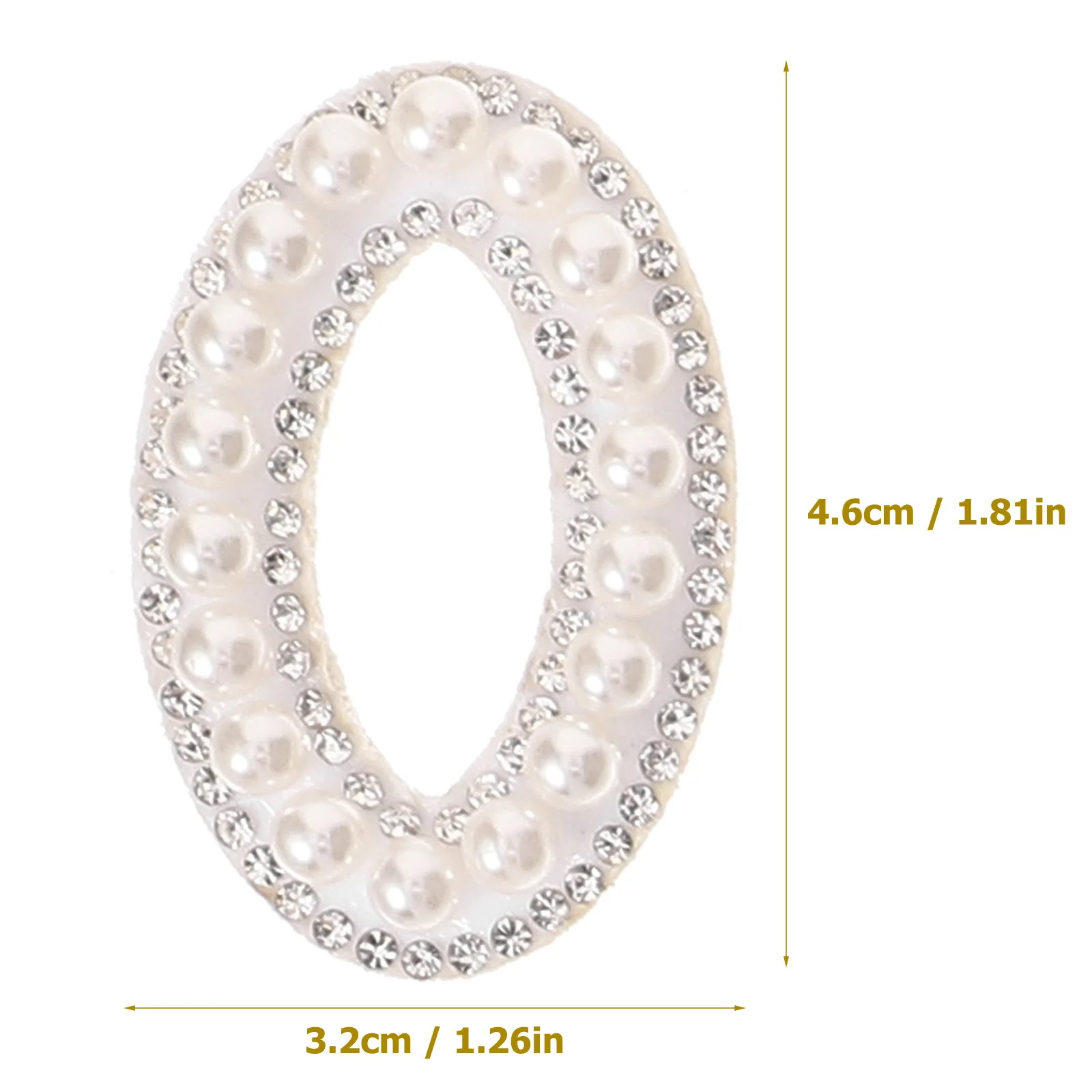 10Pcs Number Patches Pearl Rhinestone Iron On Appliques Embroidery Stickers Diy Sew On Cloth Scrapbook Backpack Handbag