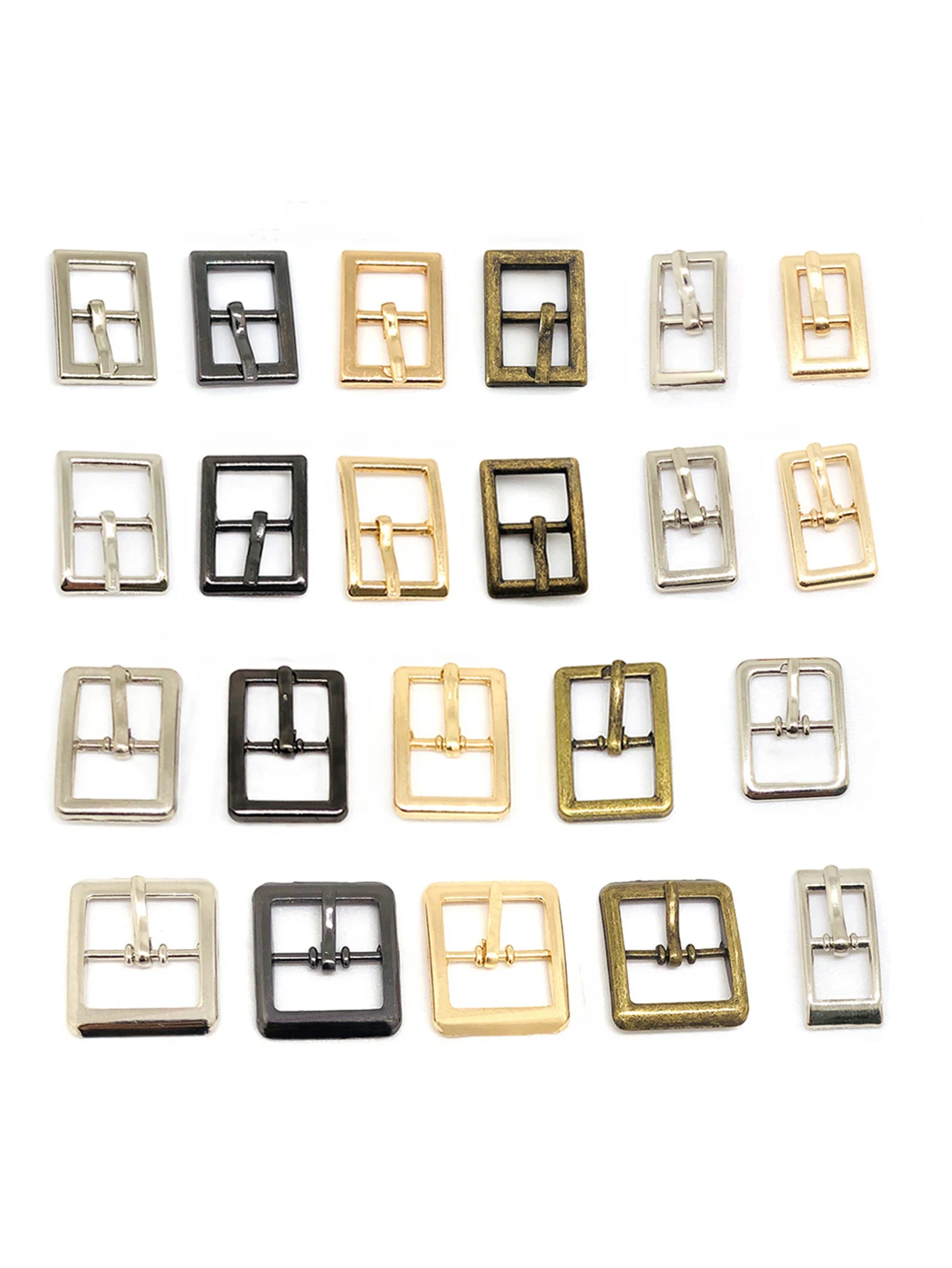 

DIY Mini Zinc Alloy Belt Buckle Fastener Pin Buckle Square Right Angle Leash Head Pet Collar Hardware Adjustable Sandal Buckle