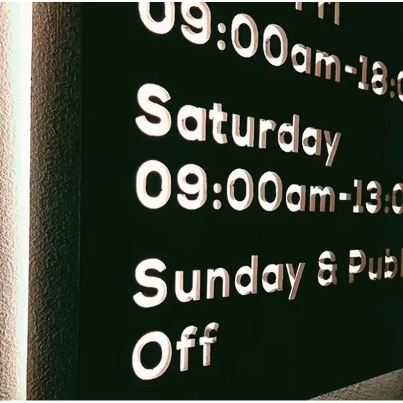 Custom Illuminated LED House Sign Modern LED House Number Vertical Address Plaque Back-lit HorizontalHollow