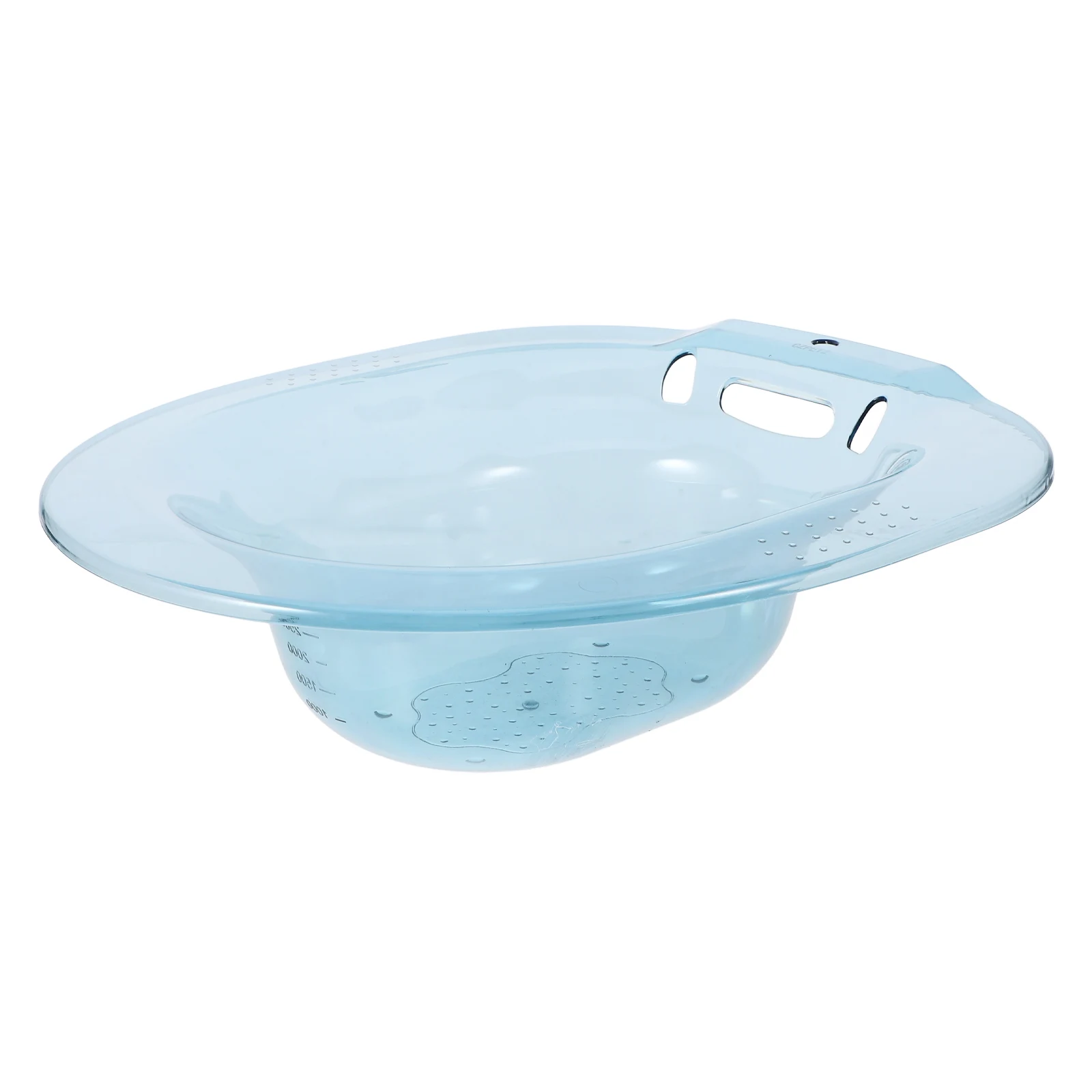 

No Squat Toilet Bowl Sitz Bath Basin Blue PET Hemorrhoids Women Postpartum Care Non Slip Thickened Material Wide