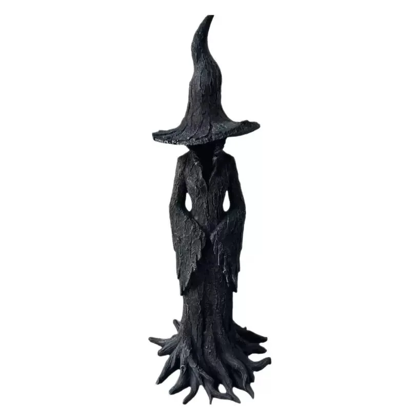 Vintage Hexe Statue Harz Handwerk Tischdekoration Halloween Gothic Figur Zauberer Dekor Fantasy Ornament Halloween Dekorationen – Detail 2