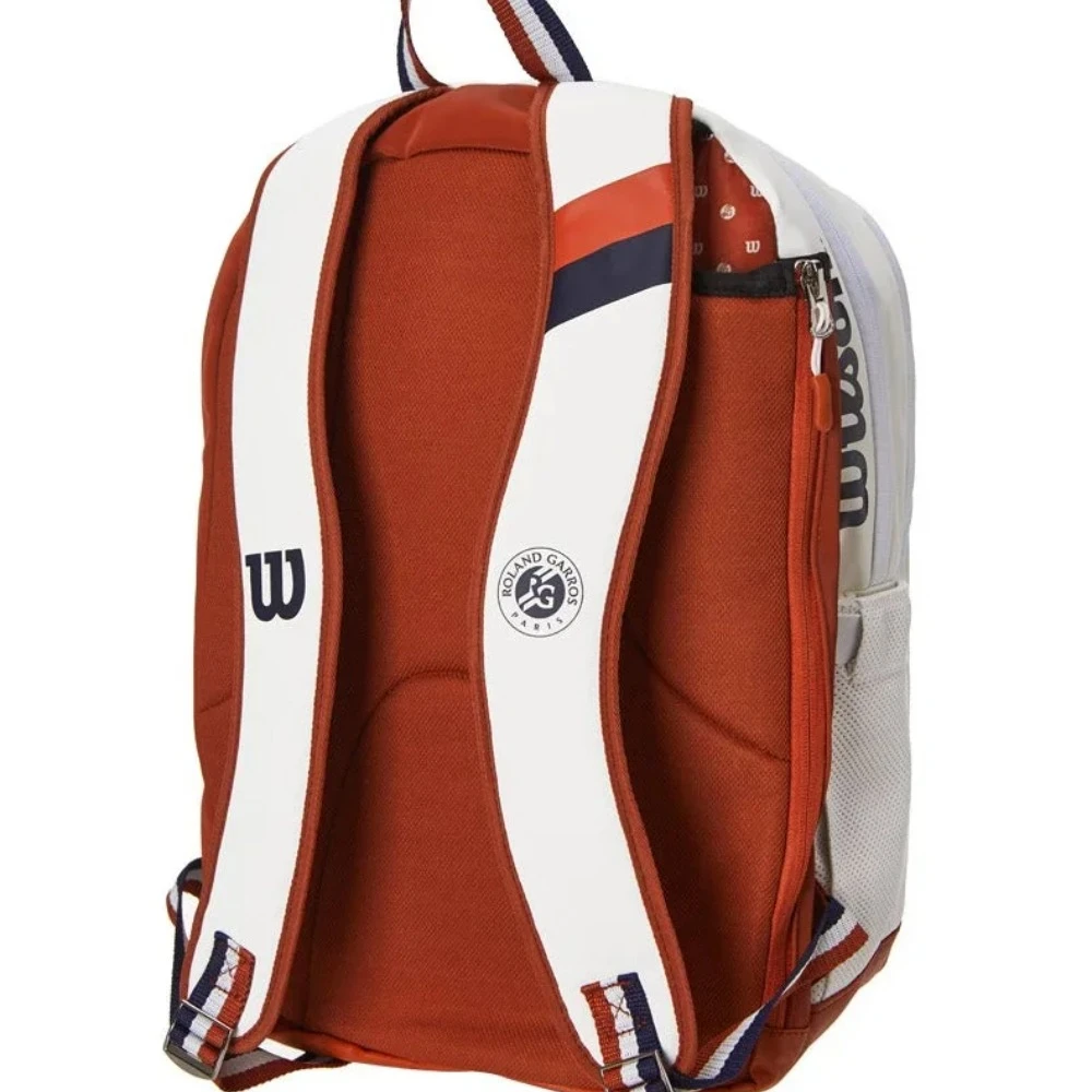 Wilson roland garros saco de tênis de argila francês aberto comemorativo tour raquetes de tênis mochila max para 2 raquetes com compartimento