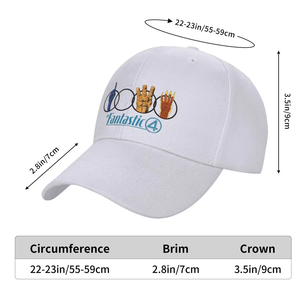 Gorra de béisbol The Fantastic Four First Logo Reed Richards para hombre, gorra de camionero, gorras Snapback ajustables, gorra de camionero, sombreros de verano