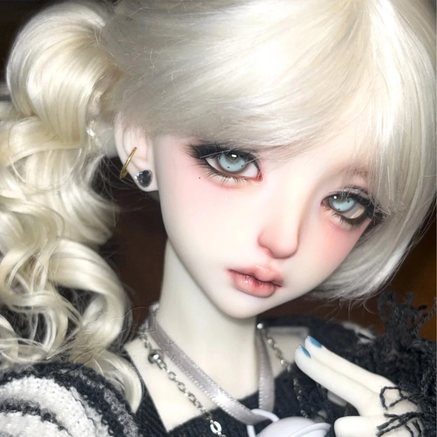 Keluoi 球体関節人形ヘッド 1/3 厚い唇リアルな樹脂フィギュア球体関節人形おもちゃコスチュームロマンチックなスタイルのギフト