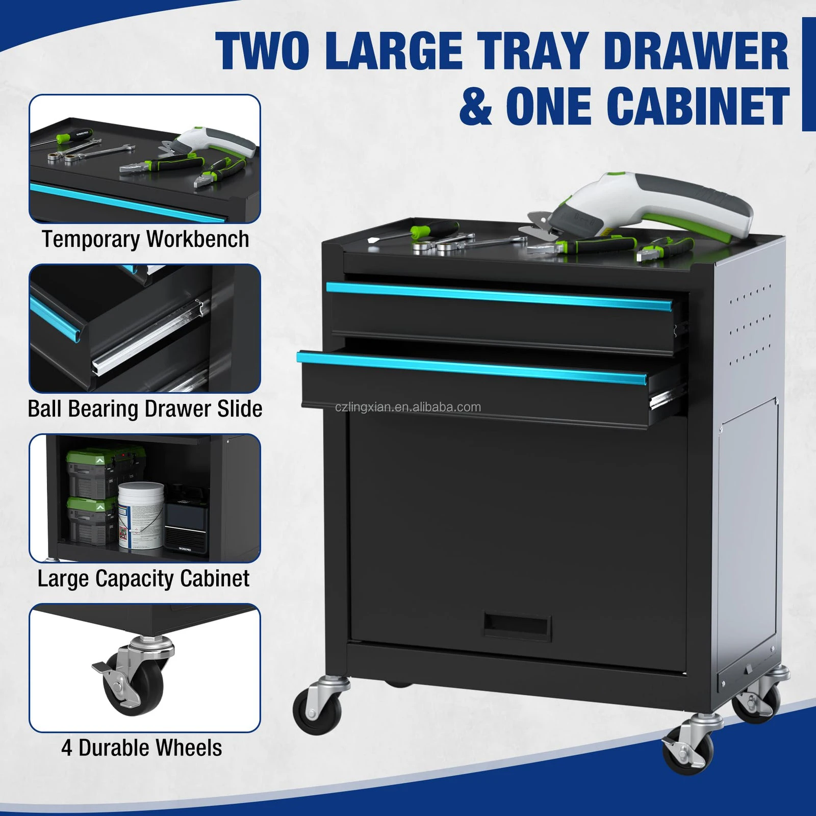 China Factory Metal Storage Tool Chest,tool Box Trolley With Drawers For Medical Tool