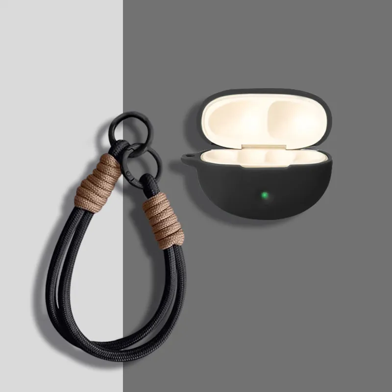 

For QCY MeloBuds N70 Case Wireless Bluetooth Earphone Protective Case Protection Cover With Landyard