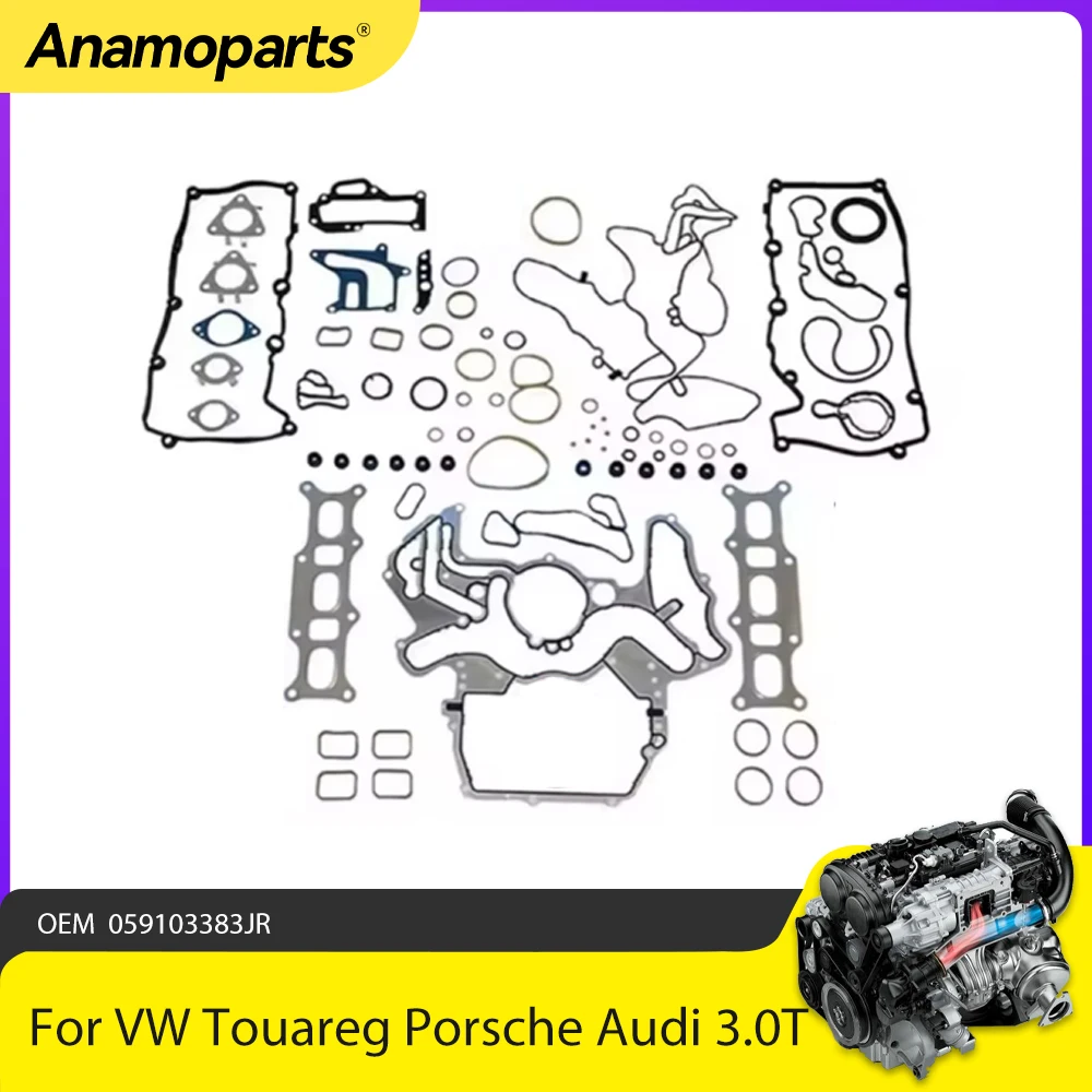 Części silnika Pełny zestaw uszczelek Pasuje do 3.0 T Diesel CKV CJG Do 11-18 VW Touareg Porsche Audi A6 Q5 Q7 3.0T TDI 036109675 A 06L 109675 C
