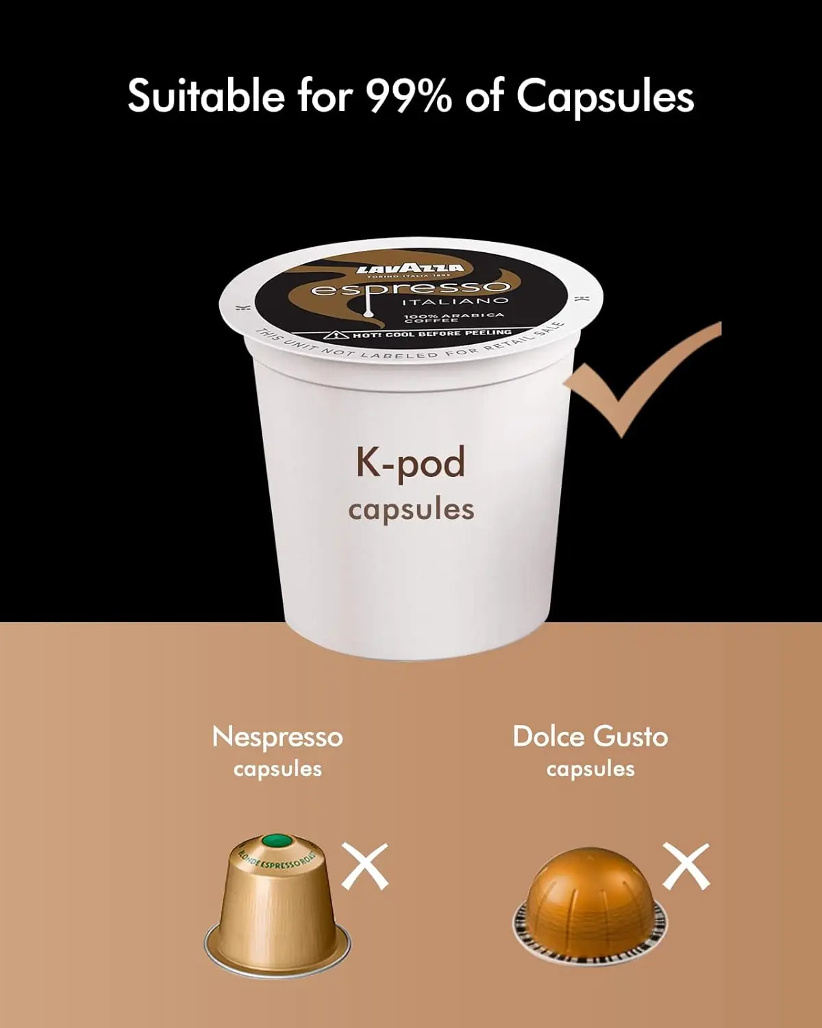 ماكينة صنع القهوة 3 في 1 لخزون K والقهوة المطحونة والشاي ذات الأوراق السائبة، والتحكم المخصص في درجة الحرارة والقوة، سريع B