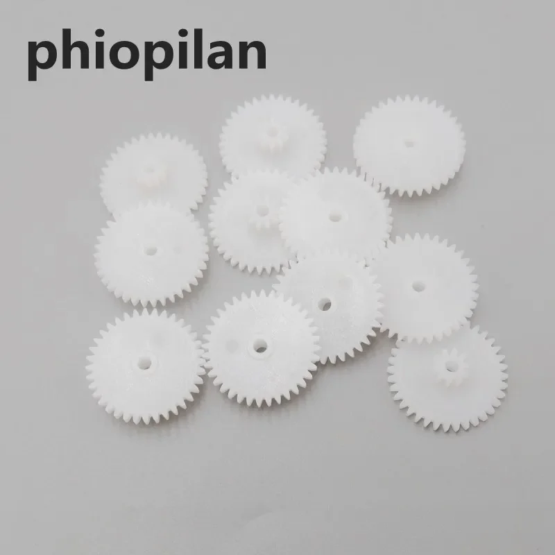 

30pcs 3610-2B 36T 10T 0.5m 36102B dia=2.05mm Modulus Plastic Gear Double Layers 2mm Shaft Loose Fitting Toy DIY Gear Wheel