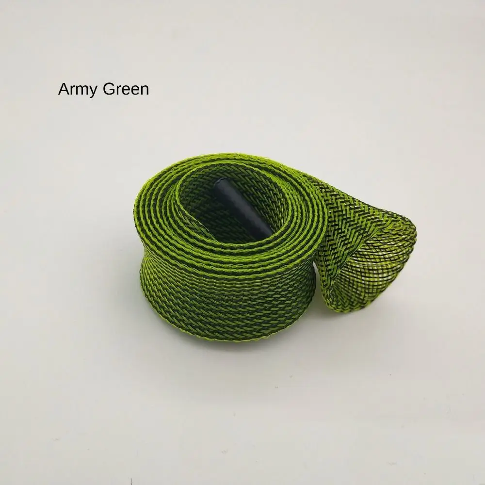 

Braided Mesh Pole Sock Braided Mesh Protector PET Colorful Fishing Rod Protector 30mm*170cm Scalable Spinning Rod Sleeve