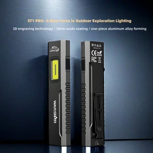 ST1 Workshop Professional Aluminum SFT25 LED 1500lm Magnetic Remote C-Type Rechargeable Pocket Side Work Light COB UV 2-10 hours
