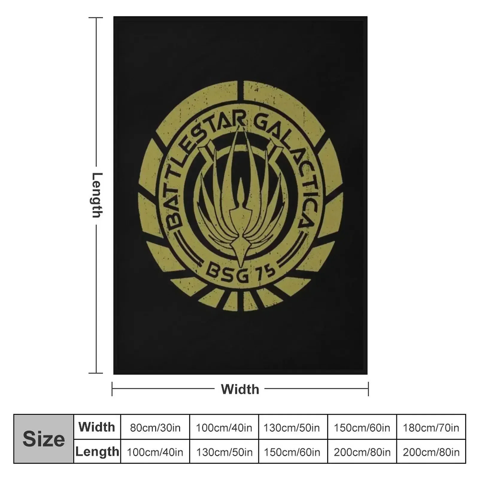 Battlestar Galactica Crest Throw Blanket couch cozy soft plush fuzzy picnic outdoor blanket