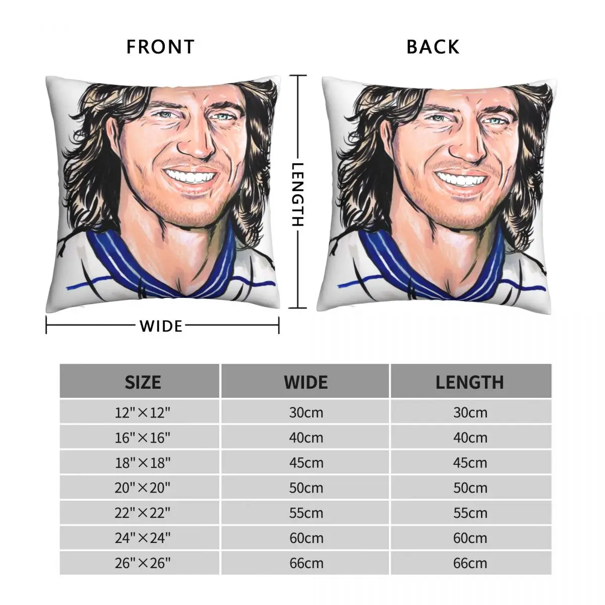 David Ginola Spurs Legend Pillowcase Polyester Linen Velvet Printed Zip Decorative Throw Pillow Case Car Cushion Cover