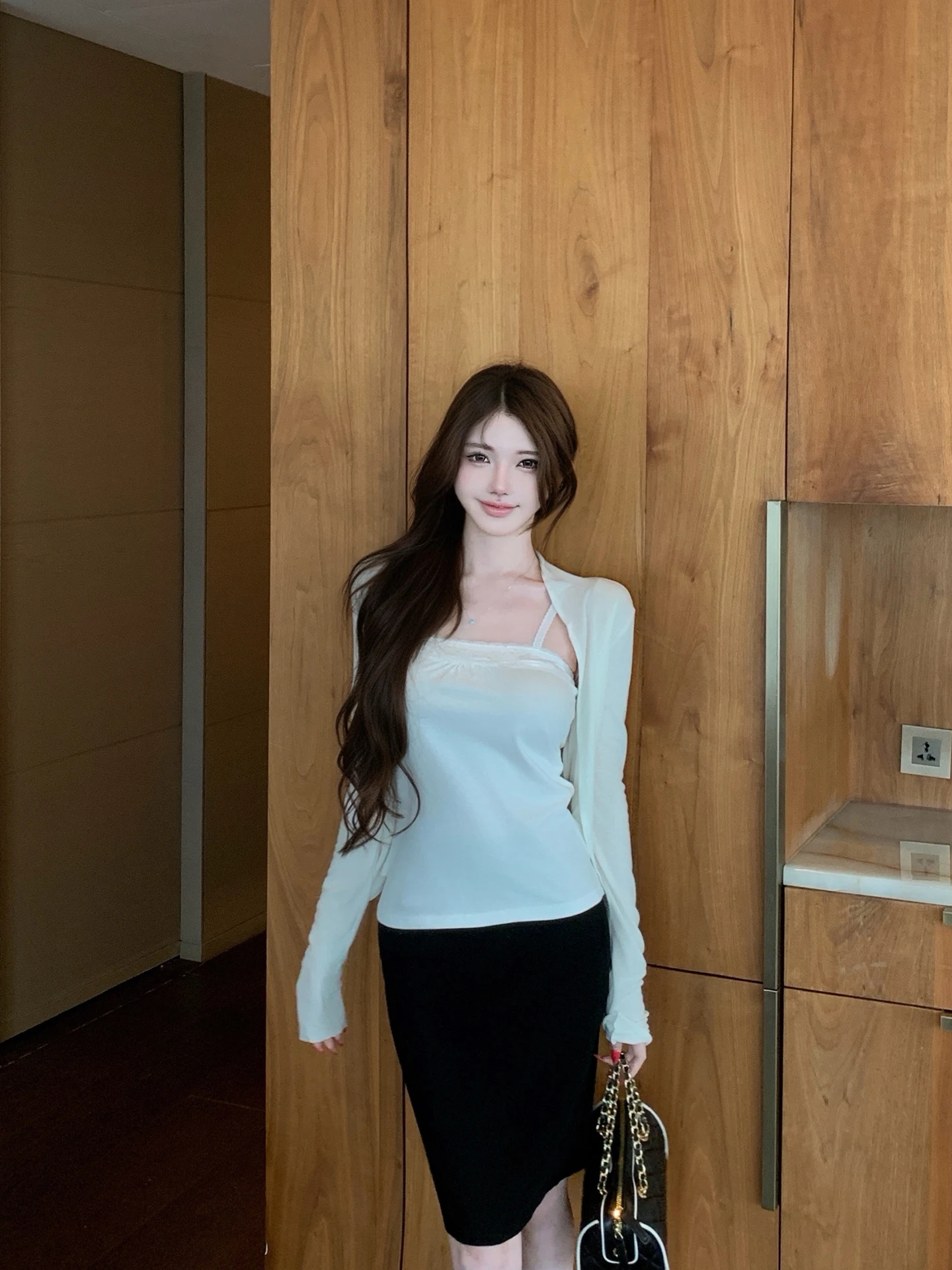 

Серый вязаный кардиган с длинными рукавами для защиты от солнца, женская тонкая верхняя одежда для кондиционированных помещений, весна 2026, стандартная длина, трикотаж