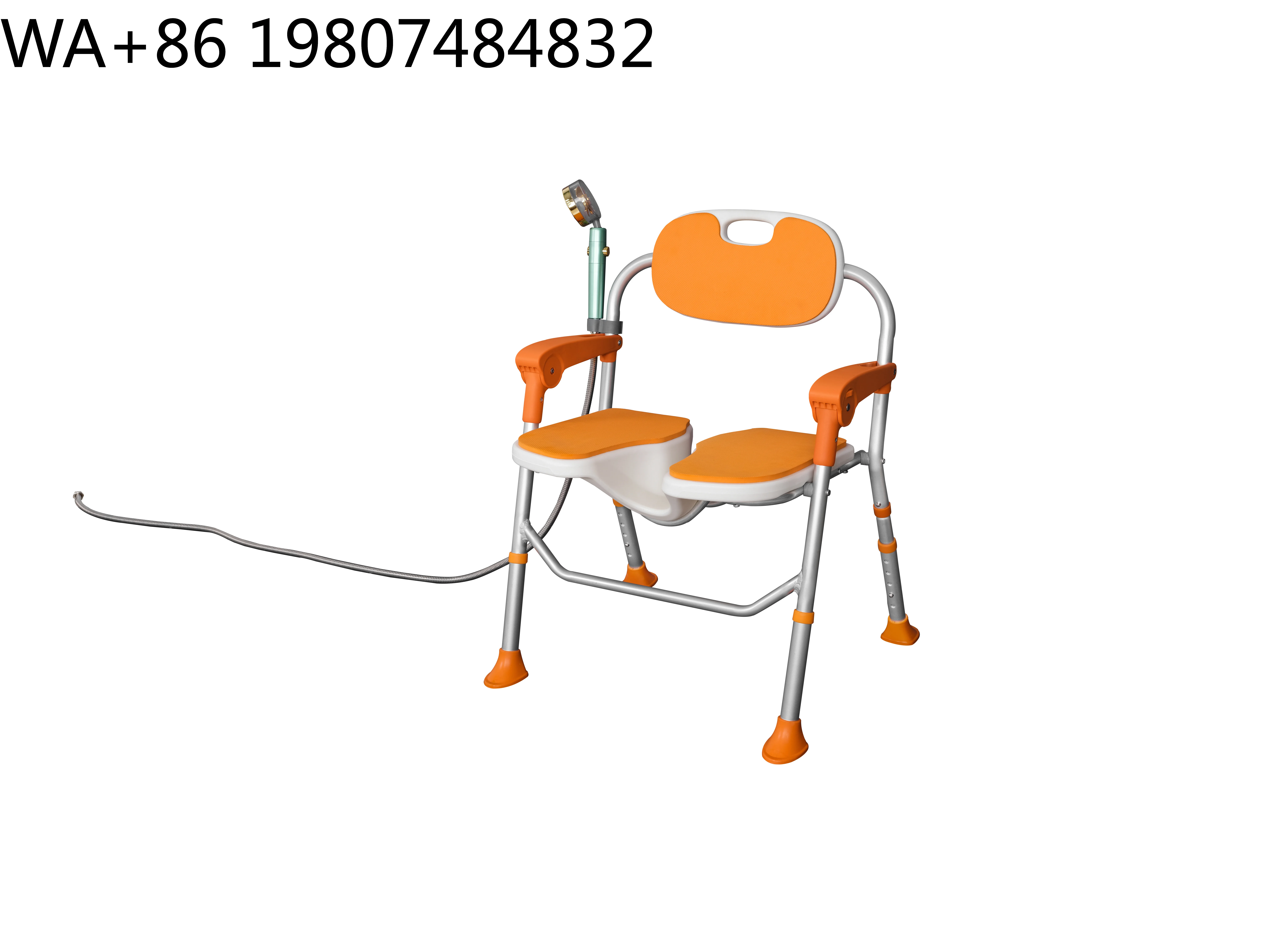Aluminum Alloy Foldable Shower Stool Anti-slip Stable Support Waterproof Auxiliary Bath Seat For Disabled Elder Home Bathroom