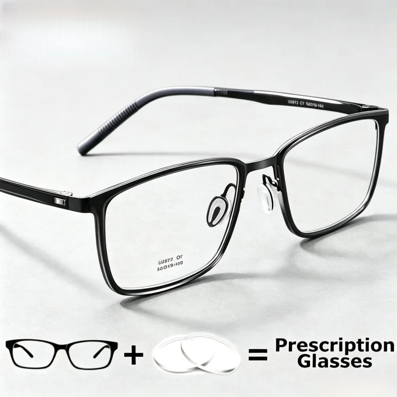 Chashma Men Ultra Thin Light Optical Glasses Frame TR90 Titanium Prescription Lenses High End Blue Ray Block Photochromic Glass