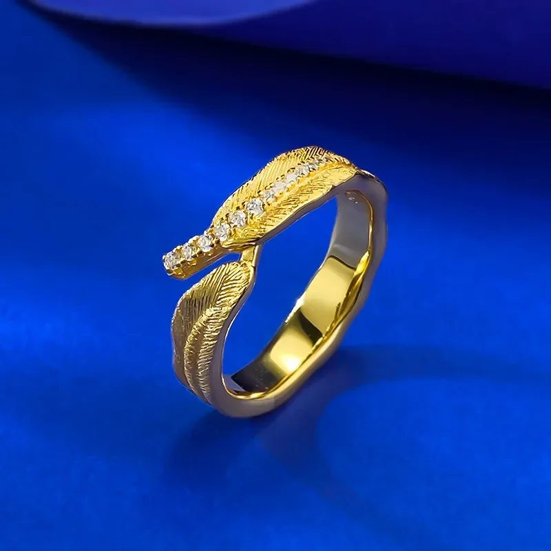 

НОВИНКАИзысканное итальянское матовое мастерство, винтажное кольцо с бриллиантами и шипами в виде листьев, универсальный темперамент, французский роман