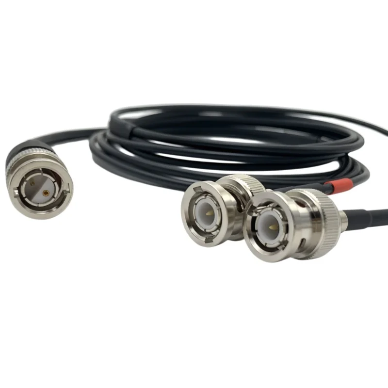 BNC male 1 pin 1 hole to ordinary BNC male 1/2 patch cord1：2 test cable