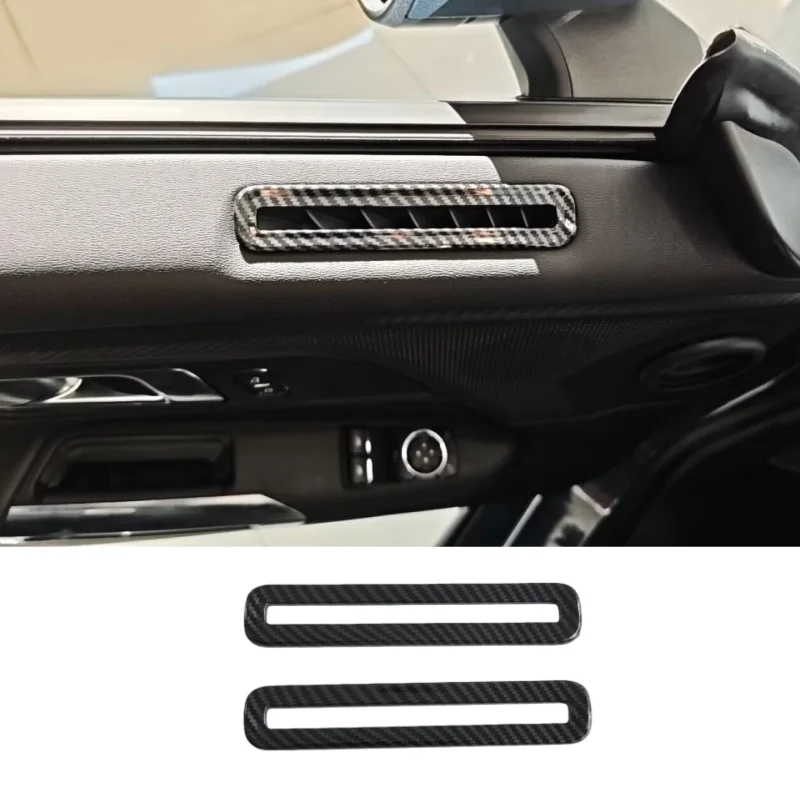 

For Ford Mustang 2015-2025 Carbon Fiber Interior Door Air Vent Cover Trims Accessories- ABS Carbon Fiber