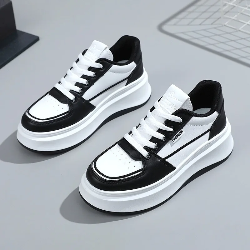 Chunky Versatile Women's Casual Sneakers Spring Summer Fashion Breathable Comfortable Flat Shoes Gril Student Board Shoes Street