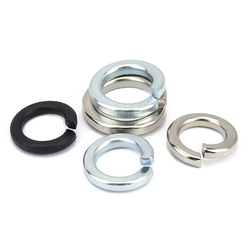 M2 M2.5 M3 M3.5 M4 M5 M6 M8 M10 M12 M14 M16 M18 M20 M22 M24-M30 Spring Split Lock Washer Carbon Steel Lock Washer Elastic Gasket