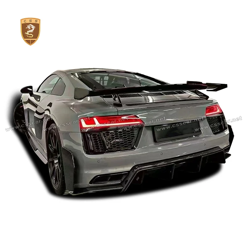 Dry carbon fiber Car spoiler for New Audi-r8 retrofit performance style black carbon rear wing trunk spoiler R8 car accessories