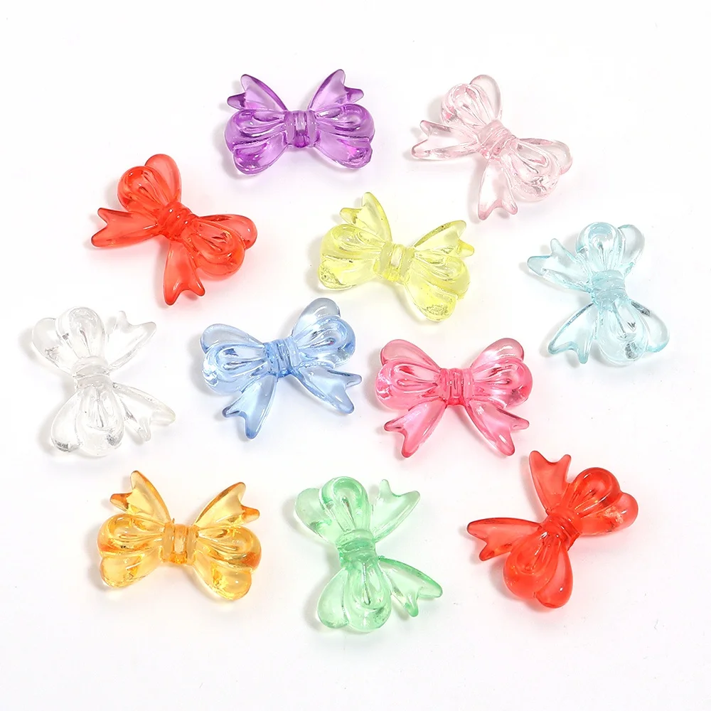 30 Peças/Lote 14x18mm Laço Transparente Multicolorido de Acrílico para Joias Artesanais DIY, Brincos e Chaveiros - Acessórios de Material