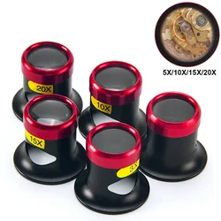 3X 5X 10X 15X Repair Watch Magnifier Tool Portable Monocular Magnifying Glass Loupe Lens for Eye Magnifier Watchmaker Tools