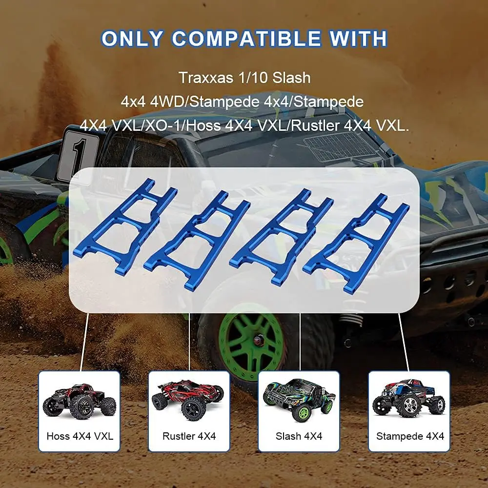 Bracci di sospensione per impieghi gravosi in alluminio anteriore/posteriore OGRC per Traxxas 1/10 Slash 4x4 4WD stamede 4x4 sostituzione della
