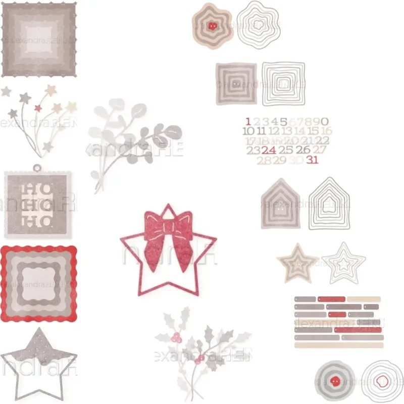 The Bow Stands on the Star Cutting Dies Scrapbook Diary Decoration Stencil Embossing Template DIY Greeting Card Handmade 2026