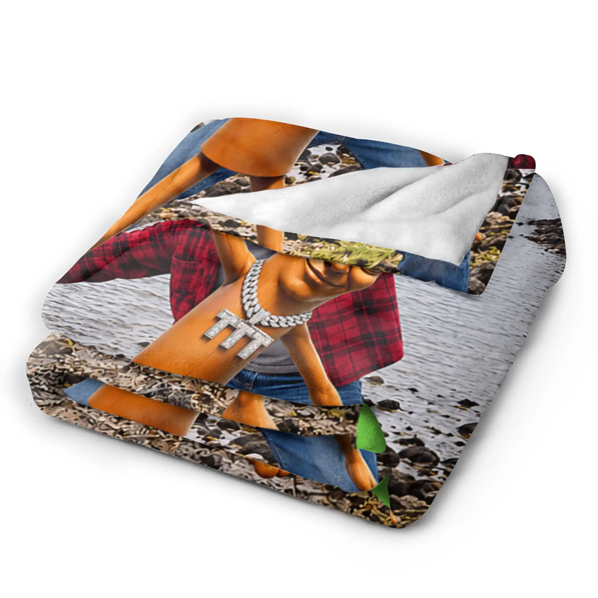 Tung Tung Sahur Triple John Pork Calling Brianrot Blanket Quality Warm Throw Blanket Winter Travel Car Chair Sofa Bed Bedspread
