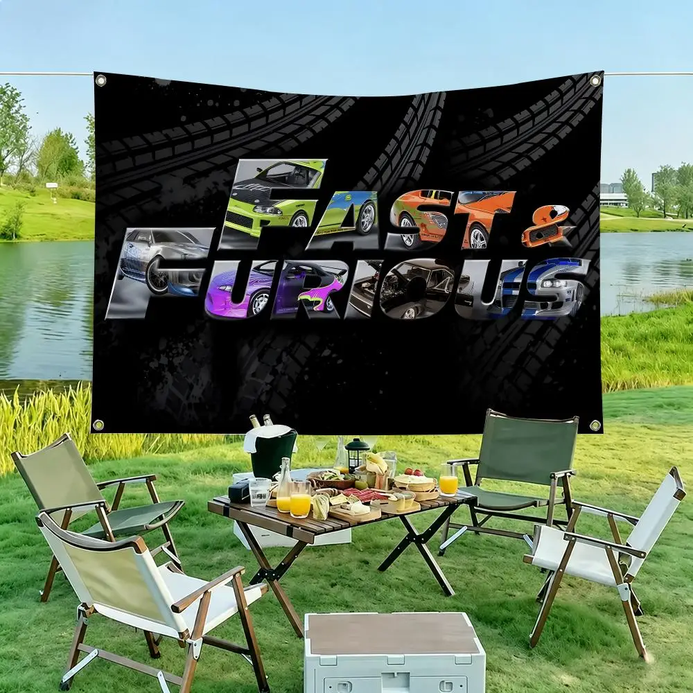 Fast And F-Furious Moive Flags Flag Suitable For Party Club Outdoor Interior Wall Art Decoration Banner Gift