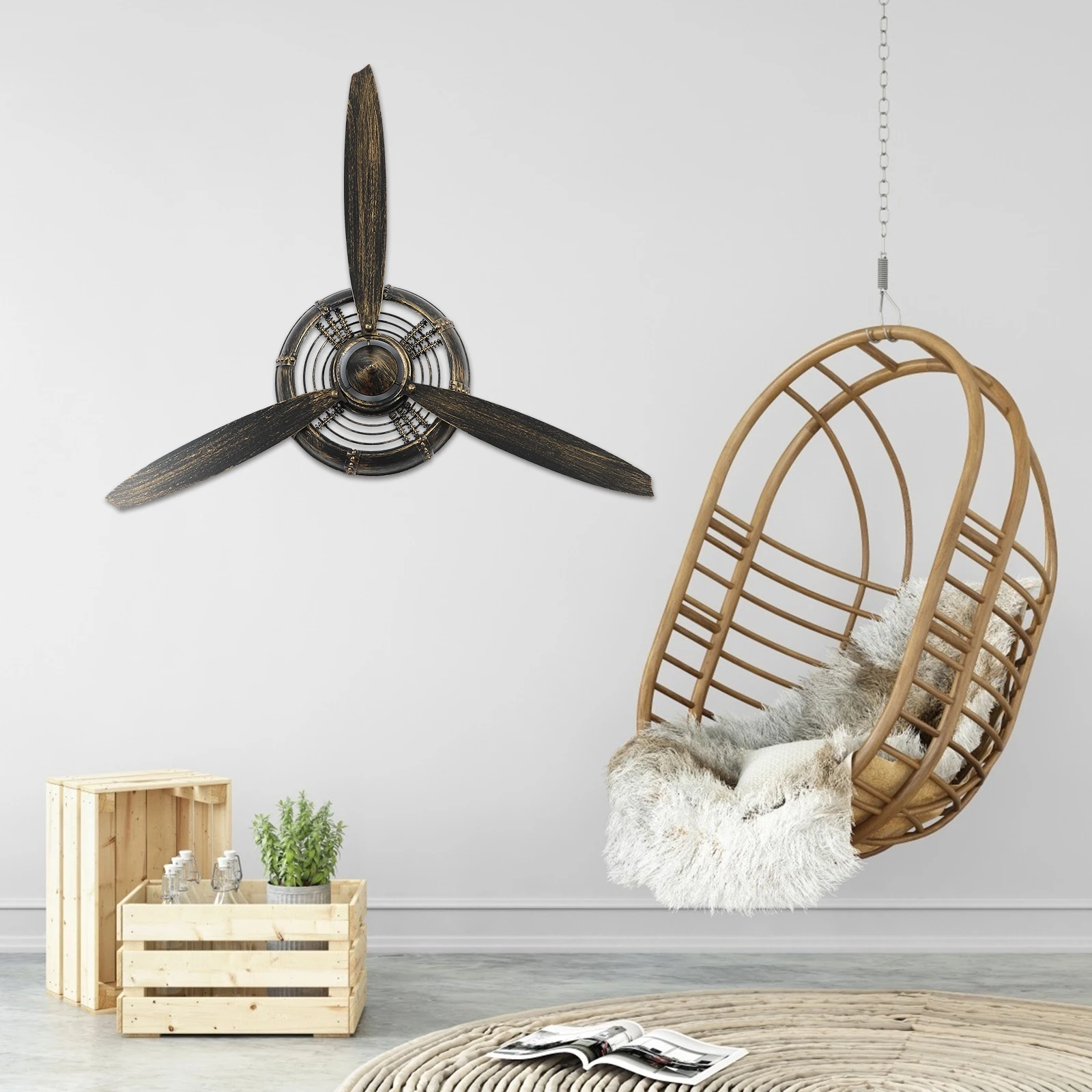 

Airplane Head Wall Decoration Metal Vintage Home Bike Country Iron Propeller Steampunk Accessories Rustic Office