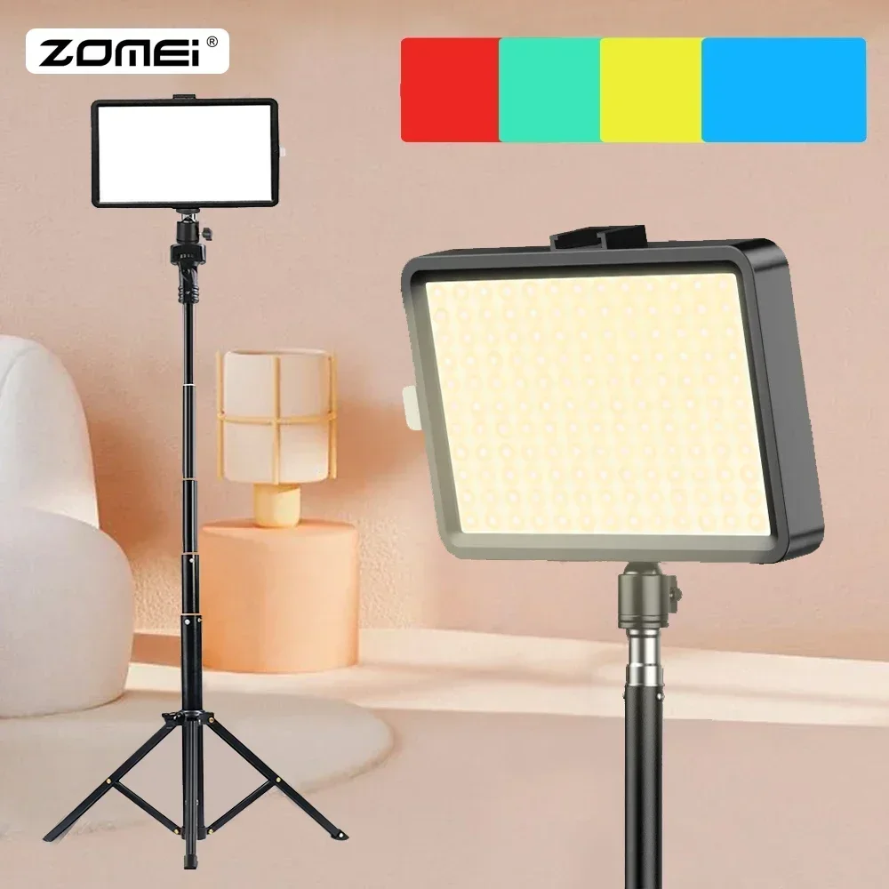 

ZOMEI 133cm Tripod Adjustable Bracket Photographic 6/8in Fill Light Dimmable and Color Filters for Video Recording and Streaming